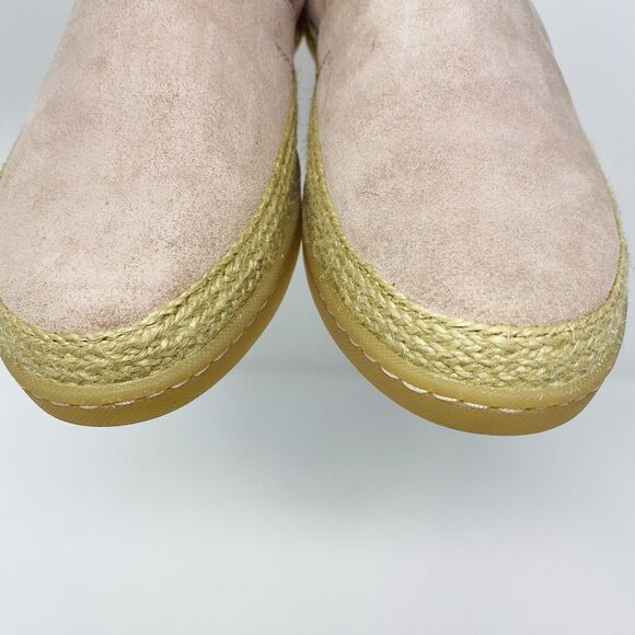 BORN 8.5 Pink Castries Suede Slip On Comfort Espadrilles Boho Chic Casual Loafer - Picture 12 of 16